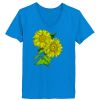 Ladies’  Junior Fine Jersey V-Neck Longer Length T-Shirt Thumbnail
