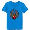 Ladies’  Junior Fine Jersey V-Neck Longer Length T-Shirt Thumbnail