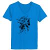Ladies’  Junior Fine Jersey V-Neck Longer Length T-Shirt Thumbnail