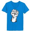 Ladies’  Junior Fine Jersey V-Neck Longer Length T-Shirt Thumbnail