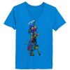 Ladies’  Junior Fine Jersey V-Neck Longer Length T-Shirt Thumbnail