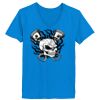 Ladies’  Junior Fine Jersey V-Neck Longer Length T-Shirt Thumbnail