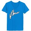 Ladies’  Junior Fine Jersey V-Neck Longer Length T-Shirt Thumbnail