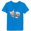 Ladies’  Junior Fine Jersey V-Neck Longer Length T-Shirt Thumbnail