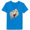 Ladies’  Junior Fine Jersey V-Neck Longer Length T-Shirt Thumbnail