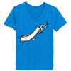 Ladies’  Junior Fine Jersey V-Neck Longer Length T-Shirt Thumbnail