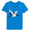 Ladies’  Junior Fine Jersey V-Neck Longer Length T-Shirt Thumbnail