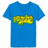 Ladies’  Junior Fine Jersey V-Neck Longer Length T-Shirt Thumbnail