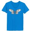 Ladies’  Junior Fine Jersey V-Neck Longer Length T-Shirt Thumbnail