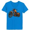 Ladies’  Junior Fine Jersey V-Neck Longer Length T-Shirt Thumbnail