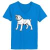 Ladies’  Junior Fine Jersey V-Neck Longer Length T-Shirt Thumbnail