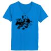Ladies’  Junior Fine Jersey V-Neck Longer Length T-Shirt Thumbnail