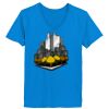 Ladies’  Junior Fine Jersey V-Neck Longer Length T-Shirt Thumbnail