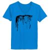 Ladies’  Junior Fine Jersey V-Neck Longer Length T-Shirt Thumbnail