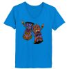 Ladies’  Junior Fine Jersey V-Neck Longer Length T-Shirt Thumbnail