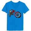 Ladies’  Junior Fine Jersey V-Neck Longer Length T-Shirt Thumbnail