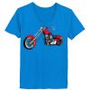 Ladies’  Junior Fine Jersey V-Neck Longer Length T-Shirt Thumbnail