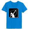 Ladies’  Junior Fine Jersey V-Neck Longer Length T-Shirt Thumbnail