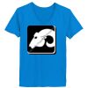 Ladies’  Junior Fine Jersey V-Neck Longer Length T-Shirt Thumbnail