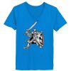 Ladies’  Junior Fine Jersey V-Neck Longer Length T-Shirt Thumbnail