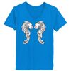 Ladies’  Junior Fine Jersey V-Neck Longer Length T-Shirt Thumbnail