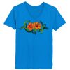 Ladies’  Junior Fine Jersey V-Neck Longer Length T-Shirt Thumbnail