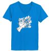 Ladies’  Junior Fine Jersey V-Neck Longer Length T-Shirt Thumbnail