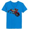 Ladies’  Junior Fine Jersey V-Neck Longer Length T-Shirt Thumbnail
