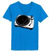 Ladies’  Junior Fine Jersey V-Neck Longer Length T-Shirt Thumbnail
