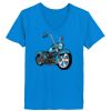 Ladies’  Junior Fine Jersey V-Neck Longer Length T-Shirt Thumbnail