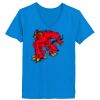 Ladies’  Junior Fine Jersey V-Neck Longer Length T-Shirt Thumbnail