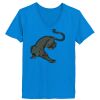 Ladies’  Junior Fine Jersey V-Neck Longer Length T-Shirt Thumbnail