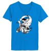 Ladies’  Junior Fine Jersey V-Neck Longer Length T-Shirt Thumbnail