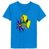 Ladies’  Junior Fine Jersey V-Neck Longer Length T-Shirt Thumbnail