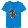 Ladies’  Junior Fine Jersey V-Neck Longer Length T-Shirt Thumbnail