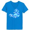 Ladies’  Junior Fine Jersey V-Neck Longer Length T-Shirt Thumbnail