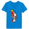 Ladies’  Junior Fine Jersey V-Neck Longer Length T-Shirt Thumbnail
