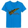 Ladies’  Junior Fine Jersey V-Neck Longer Length T-Shirt Thumbnail