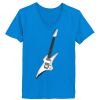 Ladies’  Junior Fine Jersey V-Neck Longer Length T-Shirt Thumbnail