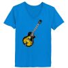 Ladies’  Junior Fine Jersey V-Neck Longer Length T-Shirt Thumbnail