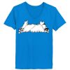 Ladies’  Junior Fine Jersey V-Neck Longer Length T-Shirt Thumbnail