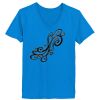 Ladies’  Junior Fine Jersey V-Neck Longer Length T-Shirt Thumbnail
