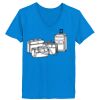 Ladies’  Junior Fine Jersey V-Neck Longer Length T-Shirt Thumbnail