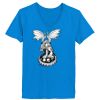 Ladies’  Junior Fine Jersey V-Neck Longer Length T-Shirt Thumbnail