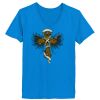 Ladies’  Junior Fine Jersey V-Neck Longer Length T-Shirt Thumbnail
