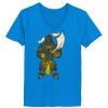 Ladies’  Junior Fine Jersey V-Neck Longer Length T-Shirt Thumbnail