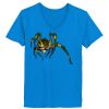 Ladies’  Junior Fine Jersey V-Neck Longer Length T-Shirt Thumbnail