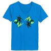 Ladies’  Junior Fine Jersey V-Neck Longer Length T-Shirt Thumbnail
