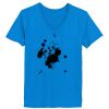 Ladies’  Junior Fine Jersey V-Neck Longer Length T-Shirt Thumbnail