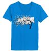 Ladies’  Junior Fine Jersey V-Neck Longer Length T-Shirt Thumbnail